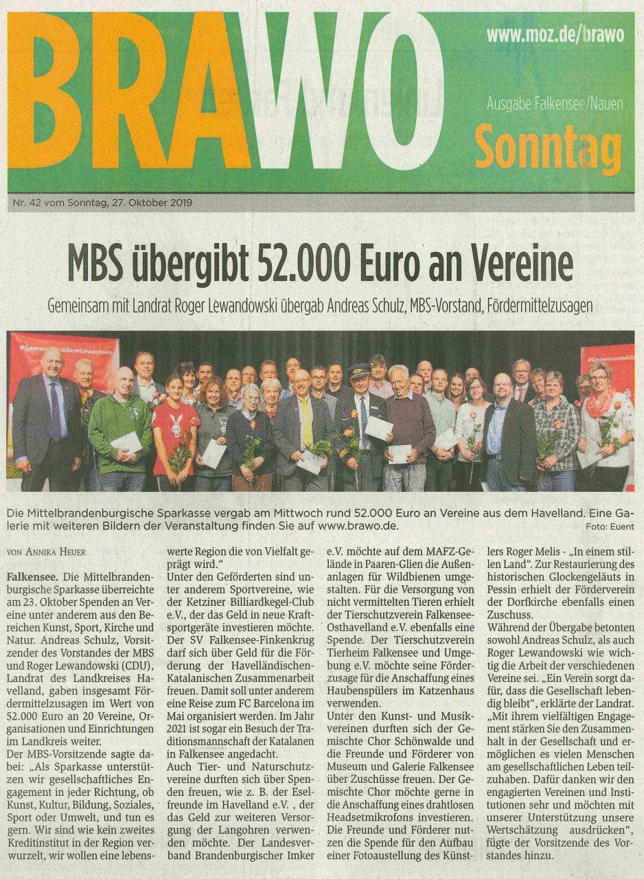 BRAWO vom 27.10.2019