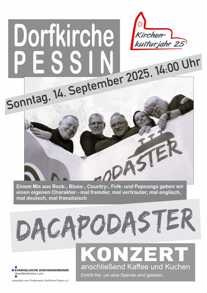 Konzert der Band "Dacapodaster" @ Dorfkirche Pessin